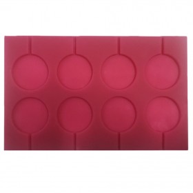 Силиконов калъп "Кръгли близалки - 8 гнезда"